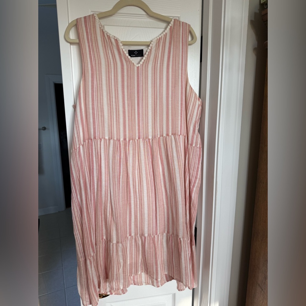 Ronni Nicole Pink Striped Dress XL. No size tag